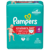 Pampers Diapers, Cruisers 360 Fit, 4 (22-37 lb), Jumbo Pack