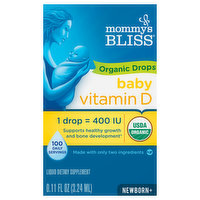 Mommy's Bliss Vitamin D, Organic Drops, Baby, Newborn+ - 0.11 Fluid ounce 