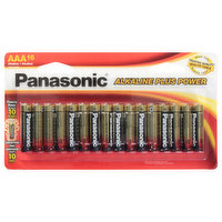 Panasonic Batteries, Alkaline Plus Power, AAA, 1.5 V