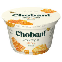 Chobani Yogurt, Greek, Honey & Cream, Blended - 5.3 Ounce 