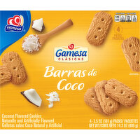 Gamesa Cookies, Coconut Flavored, 4 Pack