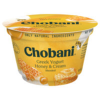 Chobani Yogurt, Greek, Honey & Cream, Blended