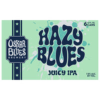 Oskar Blues Brewery Beer, Juicy IPA, Hazy Blues - 6 Each 