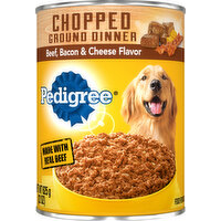 Pedigree Dog Food, Beef, Bacon & Cheese Flavor, Chopped Ground Dinner - 625 Gram 