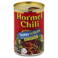 Hormel Chili, No Beans, 98% fat free, Turkey - 15 Ounce