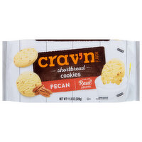 Crav'n Flavor Cookies, Shortbread, Pecan - 11.3 Ounce 