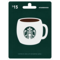 Starbucks Gift Card, $15 - 1 Each 