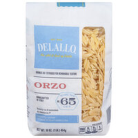 DeLallo Artisanal Pasta, Orzo, No. 65 Cut