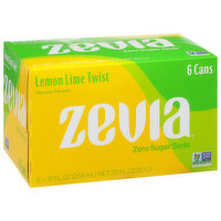 Zevia Soda, Lemon Lime Twist, Zero Sugar, 6 Pack - FRESH by 