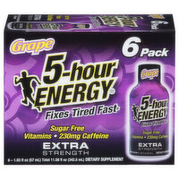 5-Hour Energy Energy Shot, Grape, Extra Strength, 6 Pack - 6 Each 