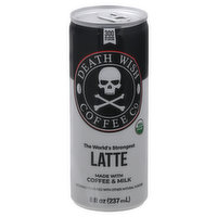 Death Wish Coffee Co Coffee, Latte - 8 Fluid ounce 