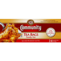 Community Black Tea, Orange Pekoe and Pekoe Cut, Family Size Tea Bags - 24 Each