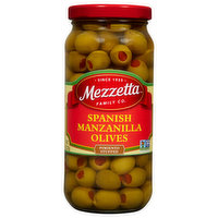 Mezzetta Olives, Spanish, Manzanilla,  Pimento Stuffed - 10 Ounce 