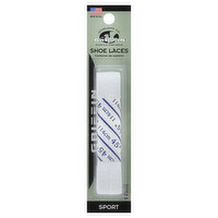 Griffin Shoe Laces, White, Sport, 45 Inch