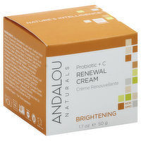 Andalou Naturals Renewal Cream, Probiotic + C, Brightening