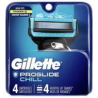 Gillette Cartridges, Chill, ProGlide - 4 Each 