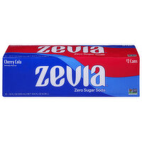 Zevia Soda, Zero Sugar, Cherry Cola