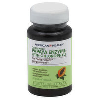 American Health Papaya Enzyme, with Chlorophyll, Vegetarian Formula, Chewable Tablets - 100 Each 