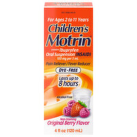 Children's Motrin Pain Reliever/Fever Reducer, Original Berry Flavor, Children's - 4 Fluid ounce 