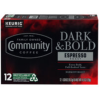 Community Coffee Coffee, Espresso Roast, Dark & Bold, Single-Serve Cups