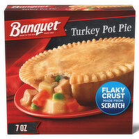 Banquet Turkey Pot Pie Frozen Dinner - 7 Ounce 