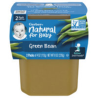 Gerber Baby Food, Green Beans, 2nd Foods, Sitter, 2 Packs - 2 Each