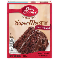 Betty Crocker Cake Mix, Devil's Food, Super Moist - 15.25 Ounce 