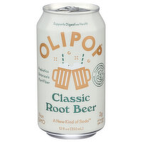 Olipop Soda, Classic Root Beer - 12 Fluid ounce 