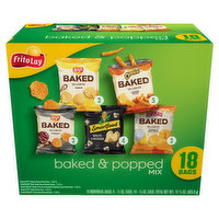 Frito Lay Snacks, Baked & Popped Mix - 18 Each 