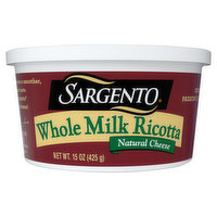 Sargento Ricotta Cheese, Whole Milk - 15 Ounce