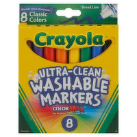 Crayola Markers, Washable, Classic Colors, Broad Line/Fine Line - 1 Each 