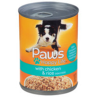 Paws Happy Life Dog Food, Chicken & Rice - 13.2 Ounce