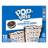 Pop-Tarts Toaster Pastries, Cookies & Creme, Frosted, Value Pack - 12 Each 