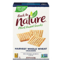 Back To Nature Plant Based Snacks Harvest Whole Wheat Crackers - 8.5 Ounce 