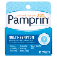 Pamprin Menstrual Pain Relief, Maximum Strength, Multi-Symptom, Caplets - 20 Each 