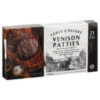Force Of Nature Venison Patties, Wagyu Beef - 4 Each