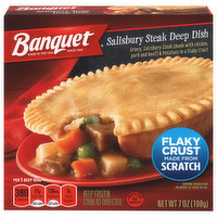 Banquet Deep Dish, Salisbury Steak - 7 Ounce 