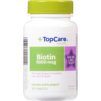 TopCare Biotin, 5000 mcg, Tablets