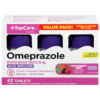 TopCare Omeprazole, 20 mg, Tablets, Wildberry Mint, Value Pack - 42 Each 