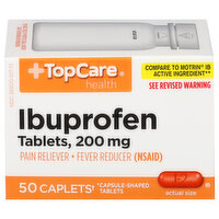 TopCare Ibuprofen, 200 mg, Caplets - 50 Each 
