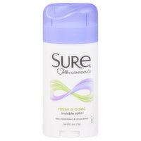 Sure Anti-Perspirant & Deodorant, Fresh & Cool, Invisible Solid - 2.6 Ounce 