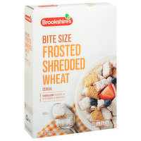 Brookshire's Cereal, Shredded Wheat, Frosted, Bite Size - 18 Ounce 