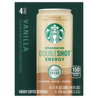 Starbucks Energy Coffee Beverage, Vanilla - 4 Each 