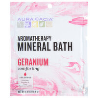 Aura Cacia Mineral Bath, Aromatherapy, Geranium, Comforting - 2.5 Ounce 
