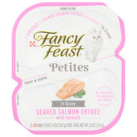 Fancy Feast Gourmet Gravy Wet Cat Food, Petites Seared Salmon With Spinach Entree - 2 Each 