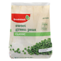 Brookshire's Green Peas, Sweet, Classic - 24 Ounce 