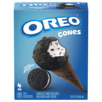 Oreo Frozen Dairy Dessert Cones, 4 Pack - 4 Each 