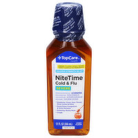 TopCare NiteTime Cold & Flu, Severe, Maximum Strength Relief, Honey Flavor - 12 Fluid ounce 