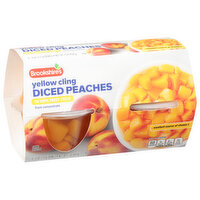 Brookshire's Diced Peaches Fruit Bowls - 4 Each 