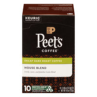 Peet's Coffee House Blend Decaf Dark Roast Coffee K-Cup Pods - 4.6 Ounce